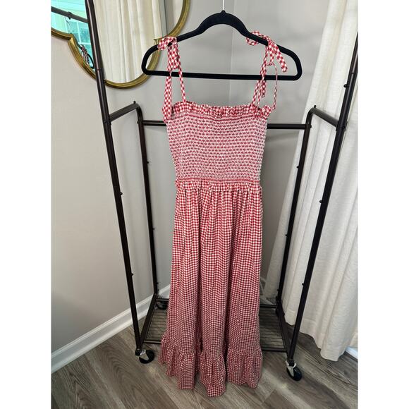 Kate Spade Gingham Midi Dress size L large - Picture 2 of 6